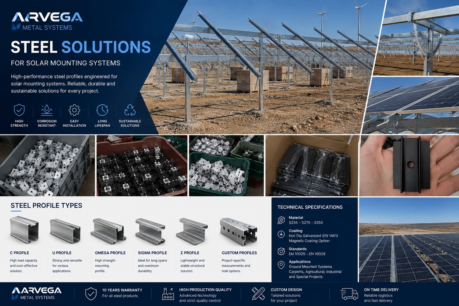 Stahlkonstruktionslösungen für Solarprojekte